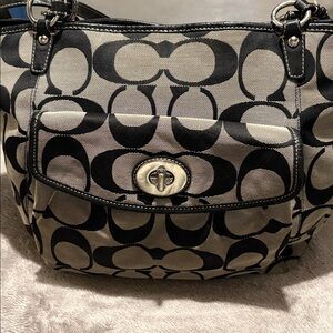 Coach signature tote - Stylish Black and Gray Women's Bag